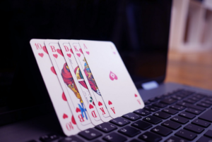 cards and laptop